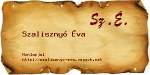Szalisznyó Éva névjegykártya